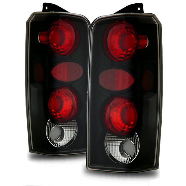 97-01 Jeep Cherokee Red Clear Tail Lights Lamps 1 Pair 98 99 00